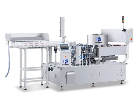 Vacuum Premade Pouch Packaging Machine with Cup Filler